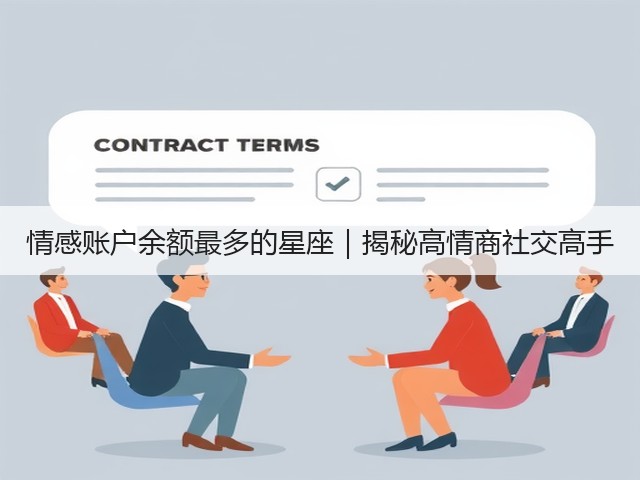 情感账户余额最多的星座|揭秘高情商社交高手(图1) 情感账户余额最多的星座|揭秘高情商社交高手(图1)