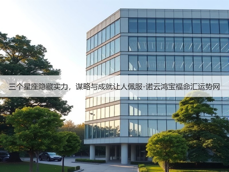 三个星座隐藏实力，谋略与成就让人佩服-诺云鸿宝福命汇运势网