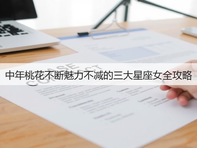 中年桃花不断魅力不减的三大星座女全攻略