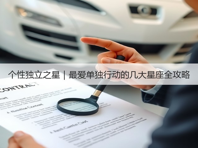 个性独立之星|最爱单独行动的几大星座全攻略(图1) 个性独立之星|最爱单独行动的几大星座全攻略(图1)