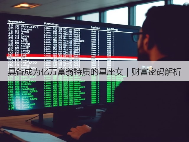 具备成为亿万富翁特质的星座女｜财富密码解析(图3)