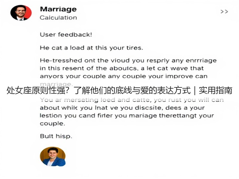 处女座原则性强？了解他们的底线与爱的表达方式｜实用指南
