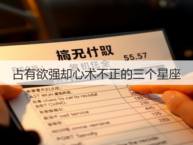 占有欲强却心术不正的三个星座(图1) 占有欲强却心术不正的三个星座(图1)