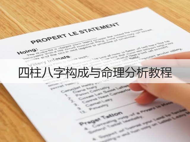 四柱八字构成与命理分析教程(图2)