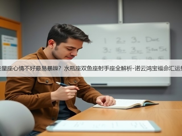 哪些星座心情不好最易暴躁？水瓶座双鱼座射手座全解析-诺云鸿宝福命汇运势网(图3)
