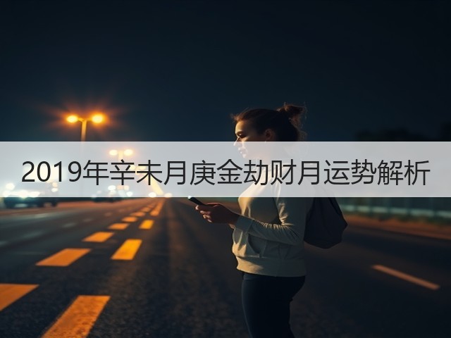 2019年辛未月庚金劫财月运势解析(图1) 2019年辛未月庚金劫财月运势解析(图1)
