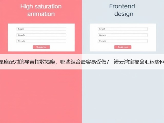 星座配对的痛苦指数揭晓，哪些组合最容易受伤？-诺云鸿宝福命汇运势网(图2)