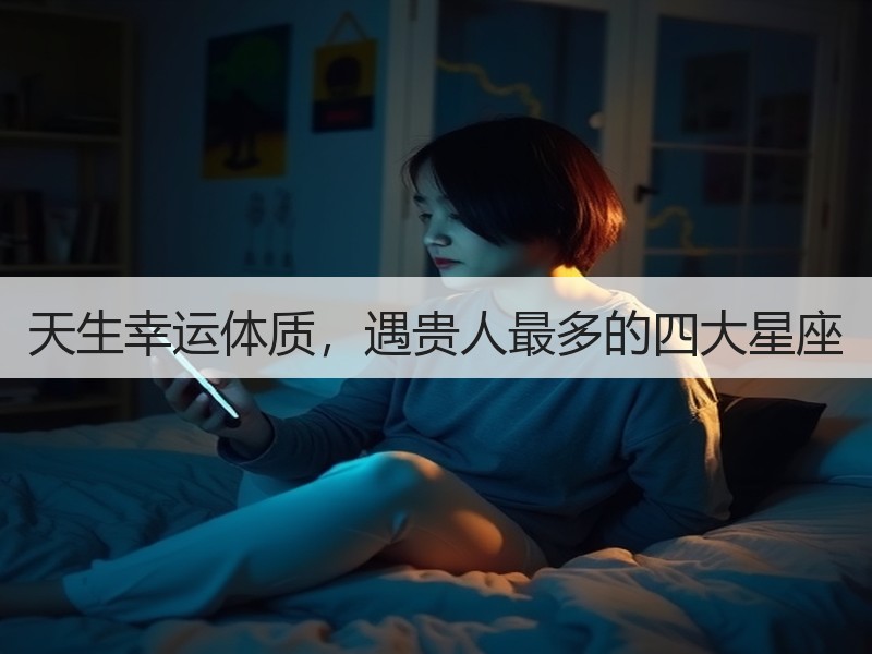 天生幸运体质，遇贵人最多的四大星座