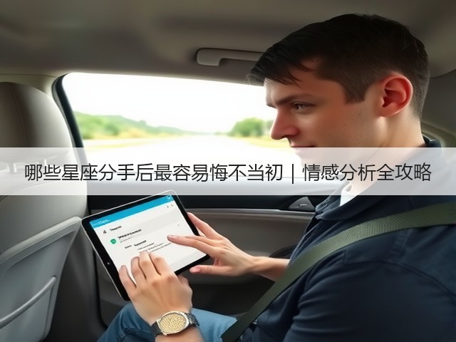 哪些星座分手后最容易悔不当初|情感分析全攻略(图3) 哪些星座分手后最容易悔不当初|情感分析全攻略(图3)