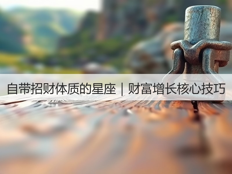 自带招财体质的星座｜财富增长核心技巧
