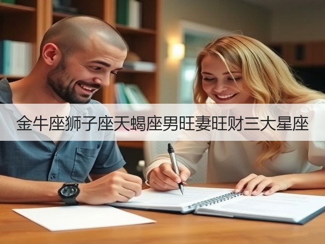 金牛座狮子座天蝎座男旺妻旺财三大星座(图3)