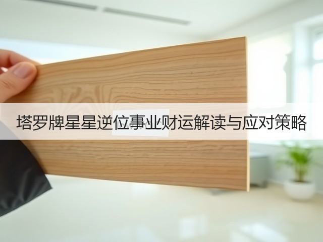 塔罗牌星星逆位事业财运解读与应对策略(图2)