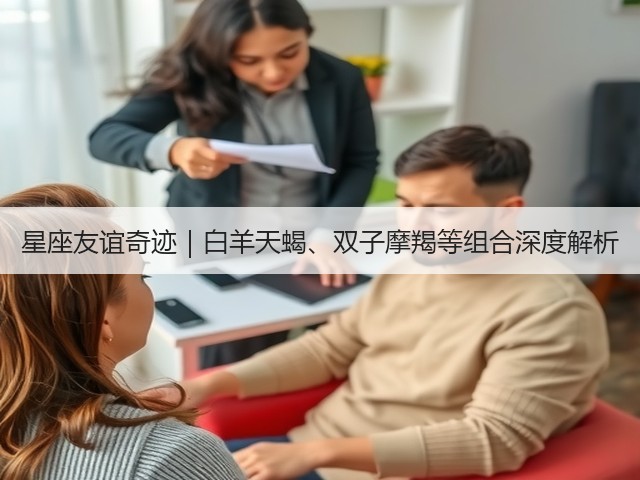 星座友谊奇迹|白羊天蝎、双子摩羯等组合深度解析(图3) 星座友谊奇迹|白羊天蝎、双子摩羯等组合深度解析(图3)