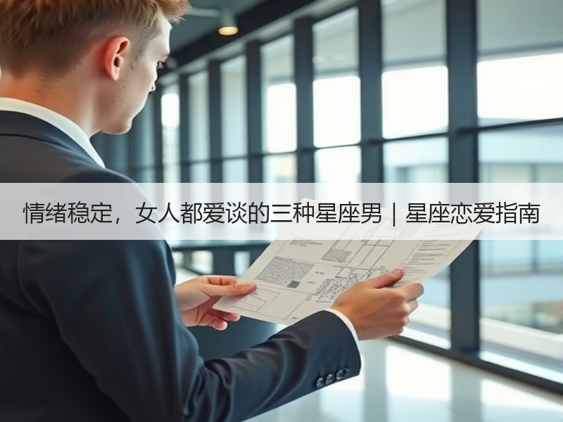 情绪稳定，女人都爱谈的三种星座男｜星座恋爱指南