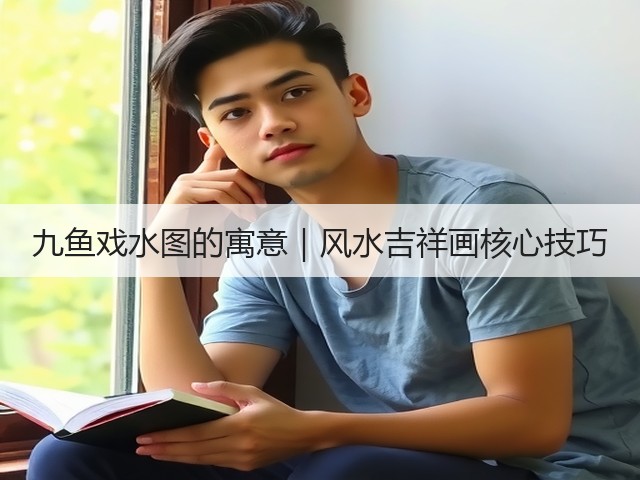 九鱼戏水图的寓意｜风水吉祥画核心技巧(图1)