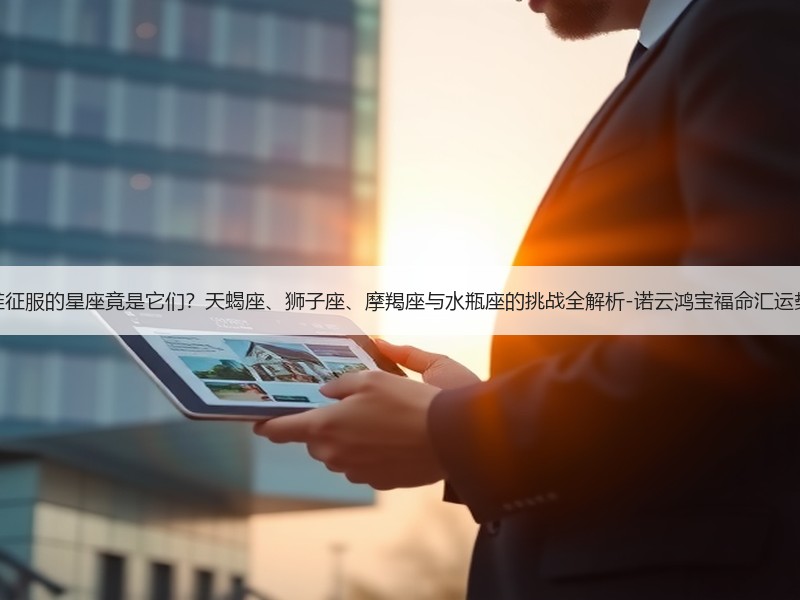 最难征服的星座竟是它们？天蝎座、狮子座、摩羯座与水瓶座的挑战全解析-诺云鸿宝福命