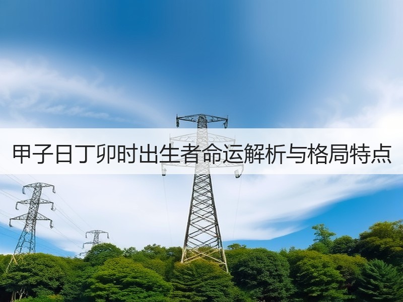 甲子日丁卯时出生者命运解析与格局特点