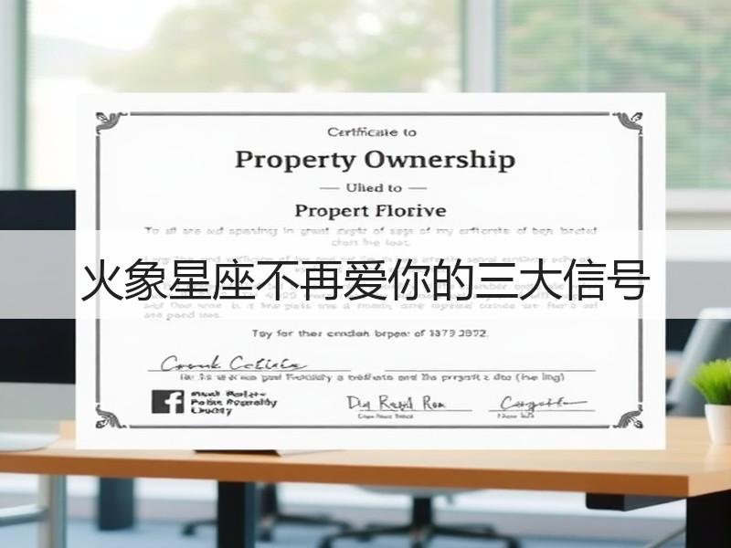 火象星座不再爱你的三大信号