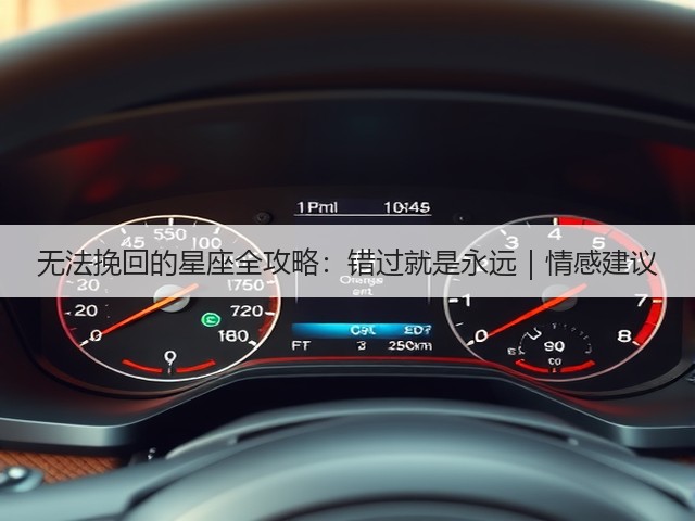 无法挽回的星座全攻略：错过就是永远｜情感建议(图2)