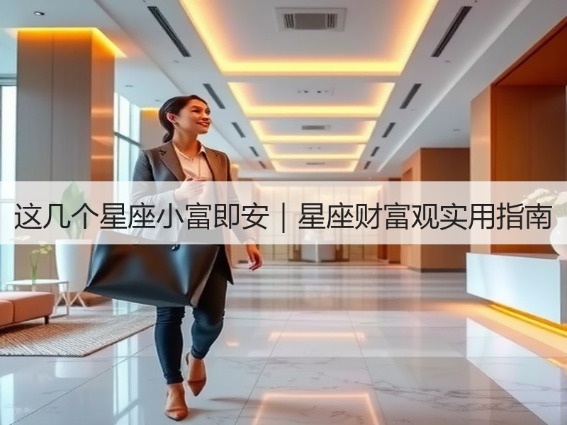 这几个星座小富即安｜星座财富观实用指南