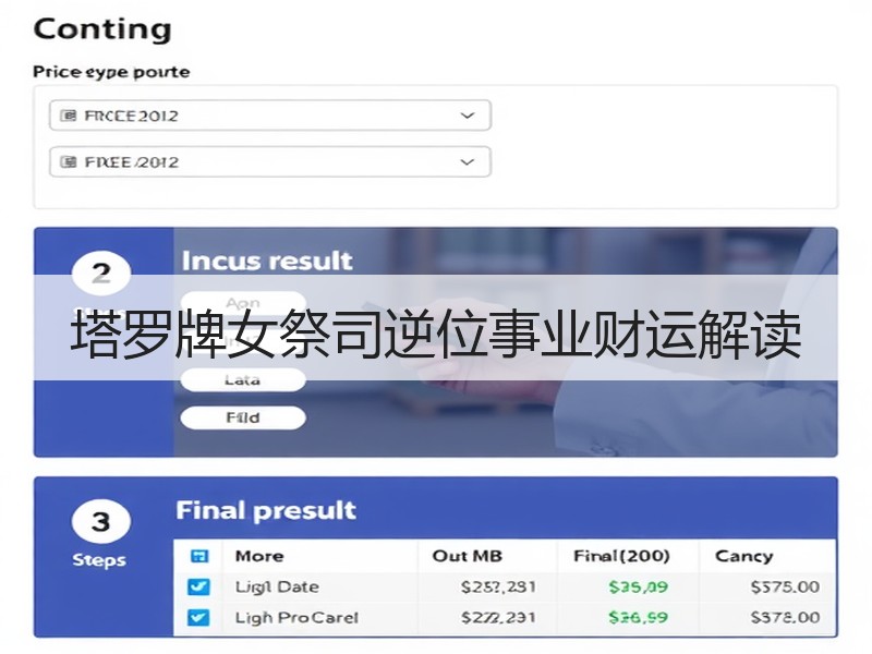 塔罗牌女祭司逆位事业财运解读