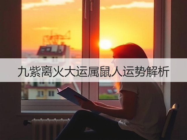 九紫离火大运属鼠人运势解析(图2) 九紫离火大运属鼠人运势解析(图2)