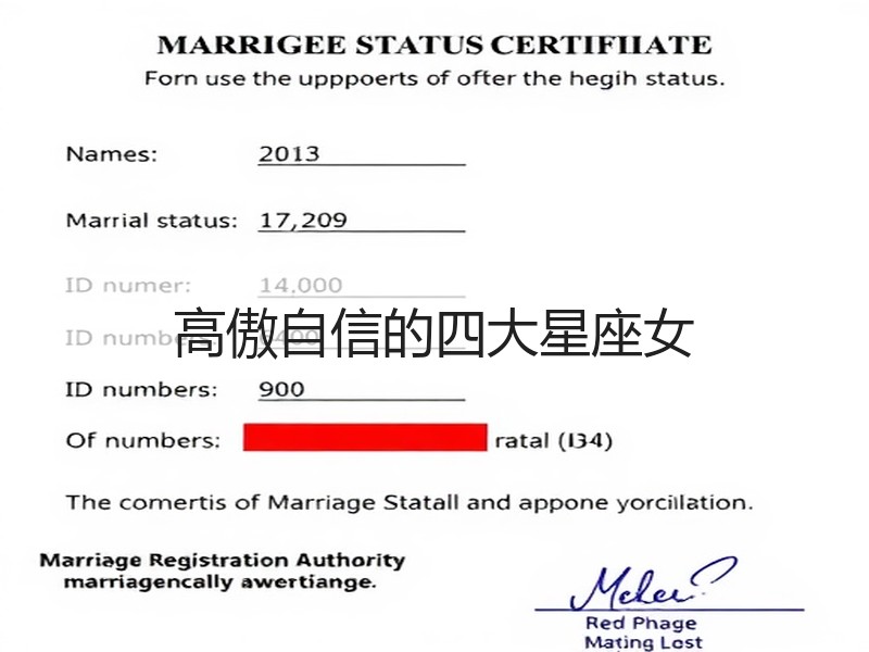 高傲自信的四大星座女