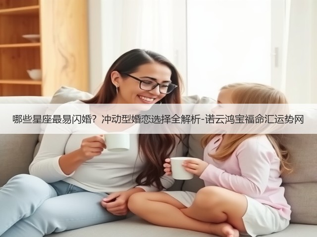 哪些星座最易闪婚？冲动型婚恋选择全解析-诺云鸿宝福命汇运势网(图2)