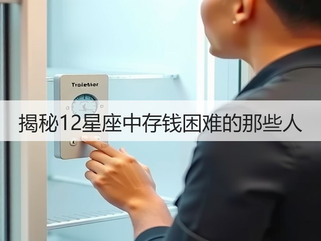 揭秘12星座中存钱困难的那些人(图1) 揭秘12星座中存钱困难的那些人(图1)