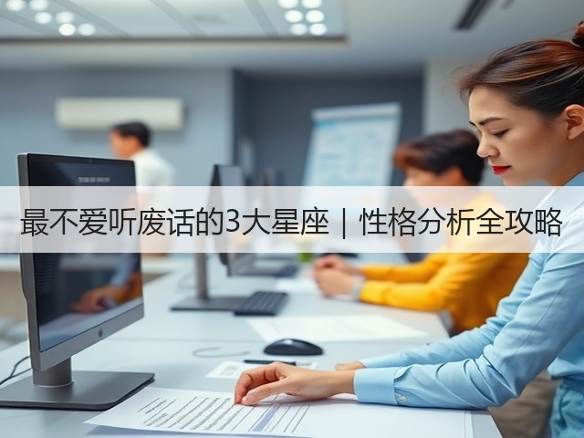 最不爱听废话的3大星座|性格分析全攻略(图3) 最不爱听废话的3大星座|性格分析全攻略(图3)