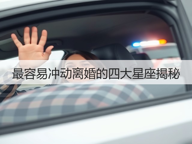 最容易冲动离婚的四大星座揭秘(图3) 最容易冲动离婚的四大星座揭秘(图3)