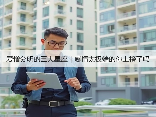 爱憎分明的三大星座｜感情太极端的你上榜了吗(图1)