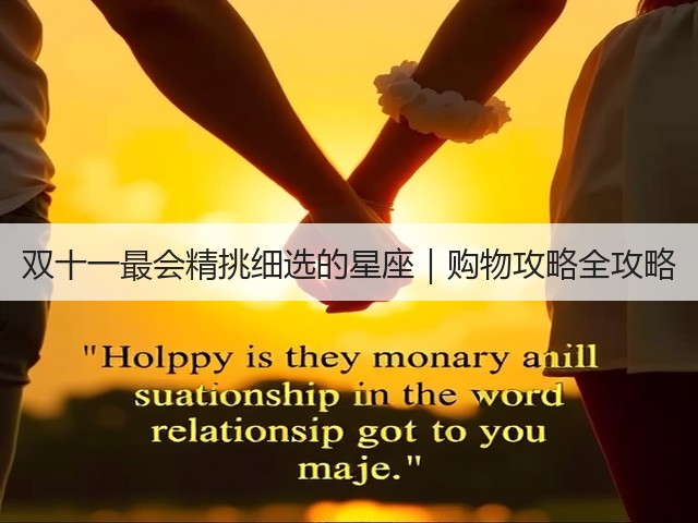 双十一最会精挑细选的星座|购物攻略全攻略(图3) 双十一最会精挑细选的星座|购物攻略全攻略(图3)