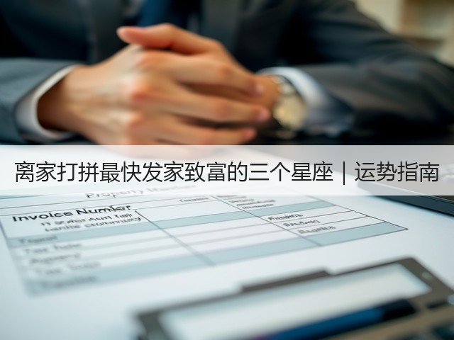 离家打拼最快发家致富的三个星座|运势指南(图2) 离家打拼最快发家致富的三个星座|运势指南(图2)