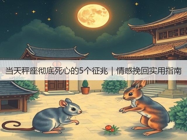当天秤座彻底死心的5个征兆｜情感挽回实用指南(图2)