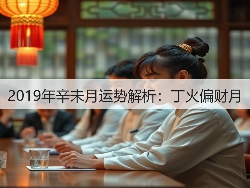 2019年辛未月运势解析：丁火偏财月