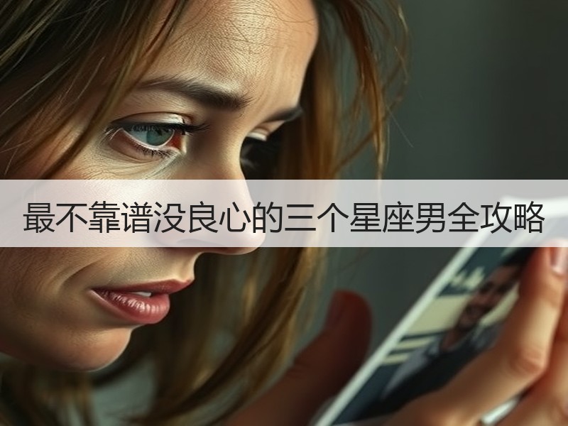 最不靠谱没良心的三个星座男全攻略