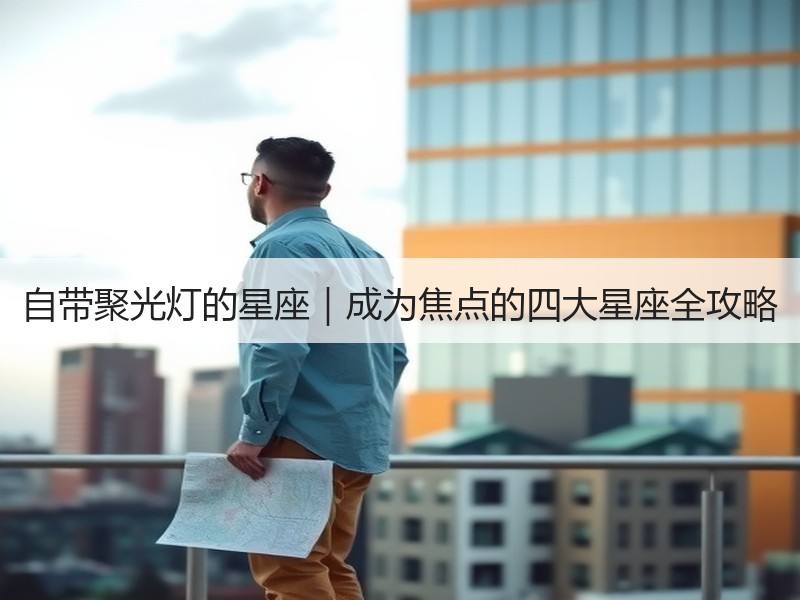 自带聚光灯的星座｜成为焦点的四大星座全攻略