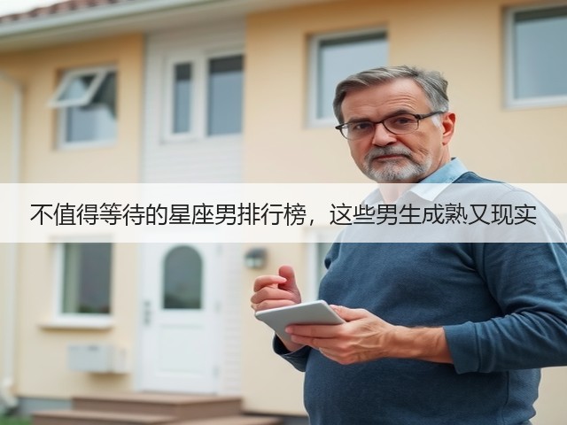 不值得等待的星座男排行榜，这些男生成熟又现实(图2)