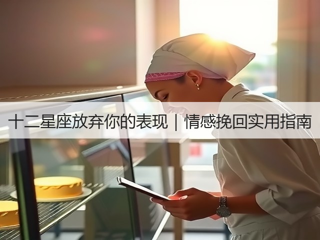 十二星座放弃你的表现｜情感挽回实用指南(图3)