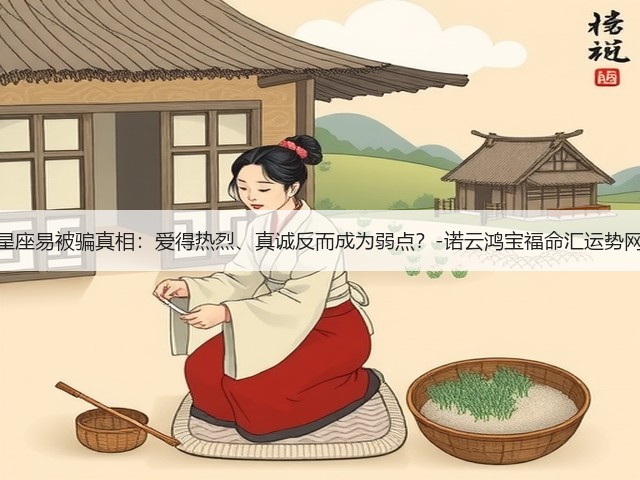 星座易被骗真相:爱得热烈、真诚反而成为弱点?-诺云鸿宝福命汇运势网(图2) 星座易被骗真相:爱得热烈、真诚反而成为弱点?-诺云鸿宝福命汇运势网(图2)