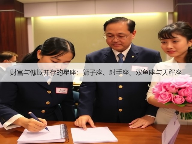 财富与慷慨并存的星座:狮子座、射手座、双鱼座与天秤座(图3) 财富与慷慨并存的星座:狮子座、射手座、双鱼座与天秤座(图3)