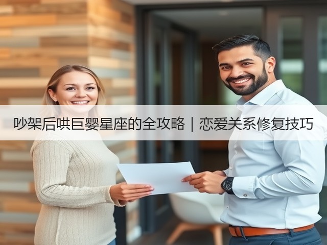 吵架后哄巨婴星座的全攻略|恋爱关系修复技巧(图2) 吵架后哄巨婴星座的全攻略|恋爱关系修复技巧(图2)