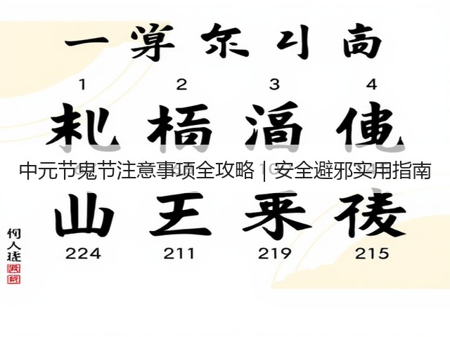 中元节鬼节注意事项全攻略｜安全避邪实用指南(图1)