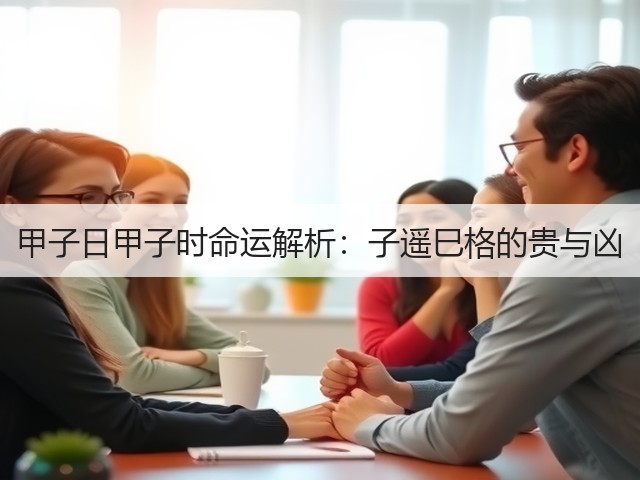 甲子日甲子时命运解析:子遥巳格的贵与凶(图3) 甲子日甲子时命运解析:子遥巳格的贵与凶(图3)