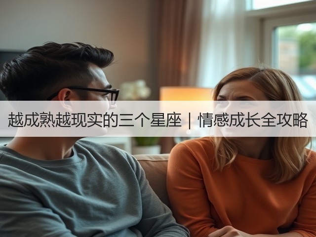越成熟越现实的三个星座｜情感成长全攻略(图3)