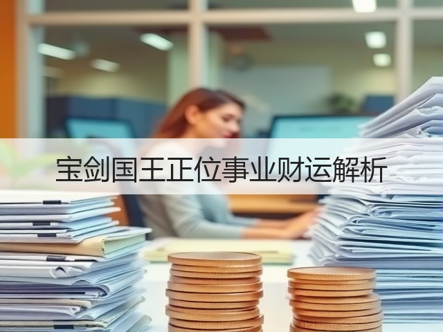 宝剑国王正位事业财运解析(图3)