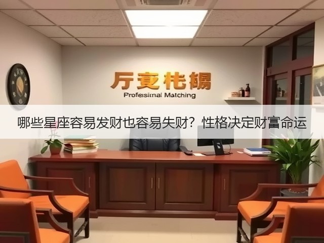 哪些星座容易发财也容易失财?性格决定财富命运(图1) 哪些星座容易发财也容易失财?性格决定财富命运(图1)