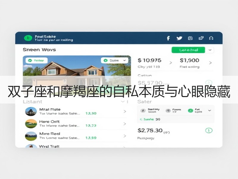 双子座和摩羯座的自私本质与心眼隐藏