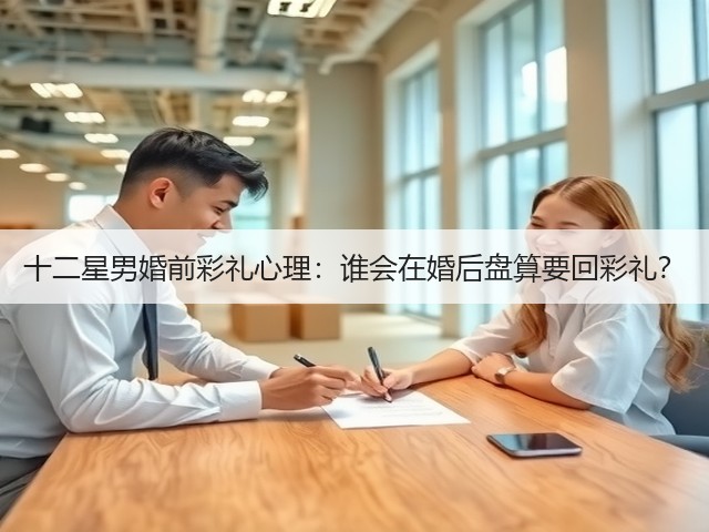 十二星男婚前彩礼心理：谁会在婚后盘算要回彩礼？(图2)